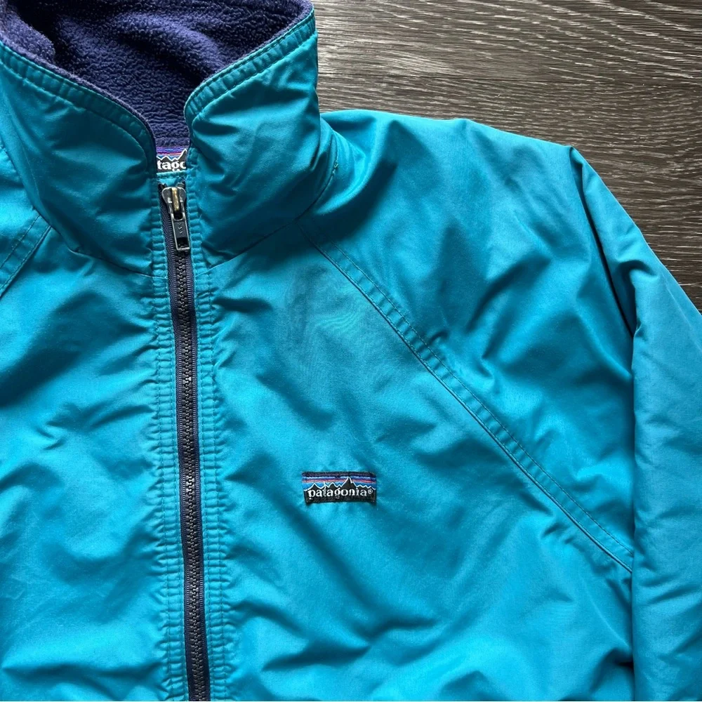 VTG Patagonia Teal Fleece-Lined Windbreaker Jacket
